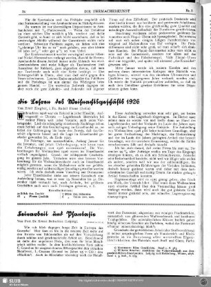 Feinarbeit und Phantasie (Schluß zu Nr. 2)