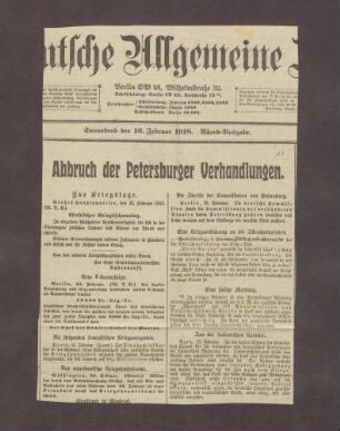 Artikel aus Norddeutsche Allgemeine Zeitung: "Prinz Max über den Bolschewismus"