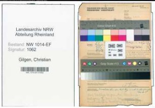 Entnazifizierung Christian Gilgen , geb. 00.00.0000 ()