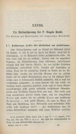 449-471 Die Weltanschauung des P. Angelo Secchi : ein Beitrag zur Widerlegung des mechanischen Monismus (Schluß)