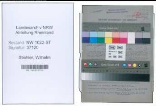 Entnazifizierung Wilhelm Stiehler , geb. 13.06.1901 (Bahninspektor)