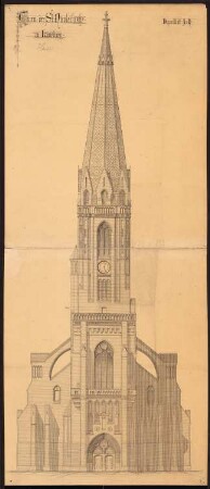 Turm der Nicolaikirche, Lüneburg: Vorderansicht