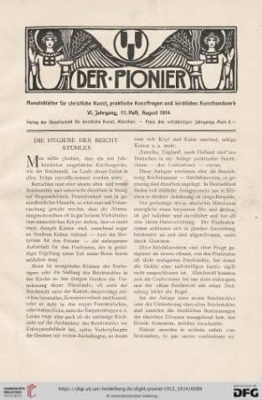 11. Heft, August 1914