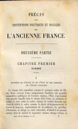 Précis des Institutions politiques et sociales de l'Ancienne France par A. Gasquet, 2