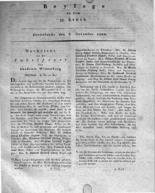 1802-11-03 : Beylage zu dem 35. Stück