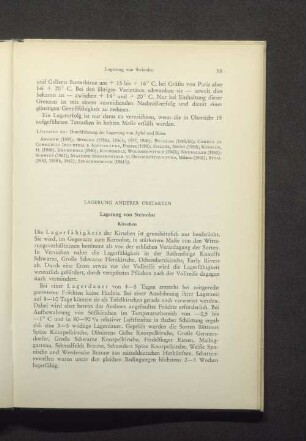 Lagerung anderer Obstarten