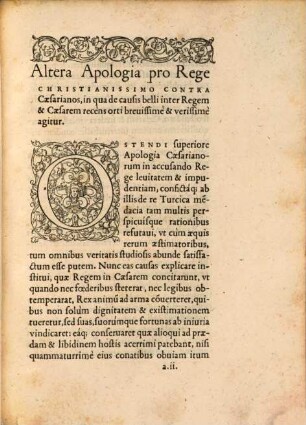 Altera apologia pro Rege ... contra Caesarinos