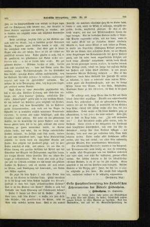Erste Hauptversammlung des katholischen Lehrervereins der Diöcese Hildesheim