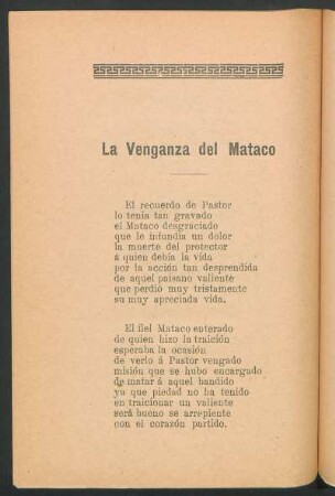 La venganza del Mataco