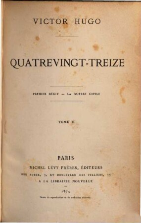 Quatre vingt-treize : Premier Récit - La guerre civile, 2