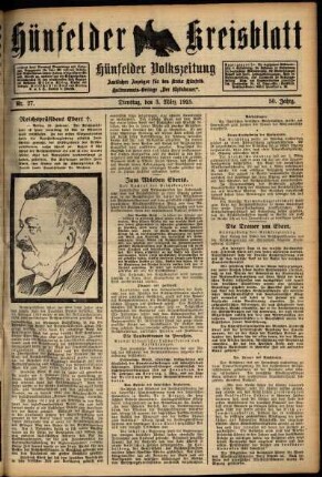 Ausgabe vom Dienstag, den 03. März 1925.