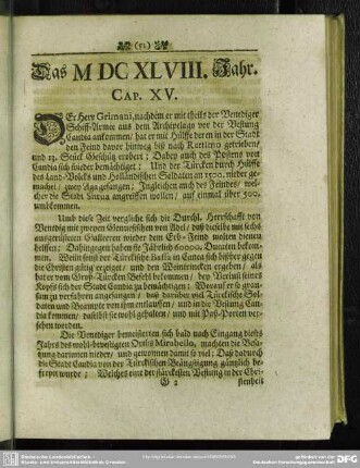 Das MDCXLVIII. Jahr