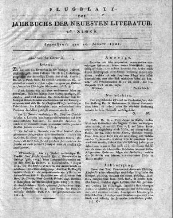 1801-01-10 : 26. Stück