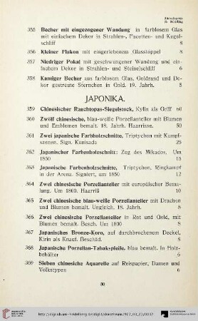 Japonika (Nr. 359-369)