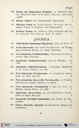 Japonika (Nr. 359-369)