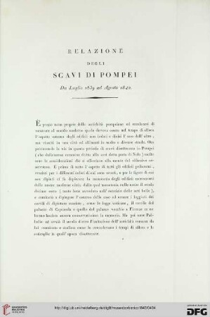 13: Relazione degli scavi di Pompei : da Luglio 1839 ad Agosto 1842