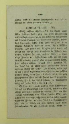 Christian VI. (1730 - 1746)