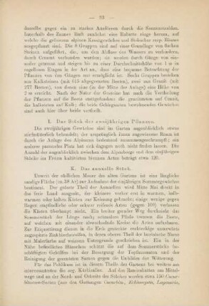 K. Das annuelle Stück
