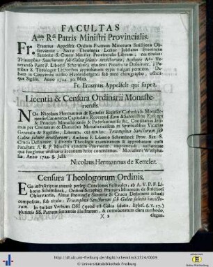 Licentia et Censura