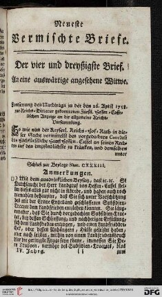 Der vier und dreyßigste Brief