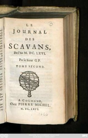 2: Le Journal Des Scavans : Del' An M. DC. LXVI.
