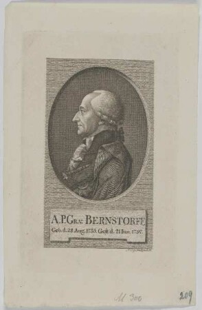 Bildnis des A. P. Gr. v. Bernstorff