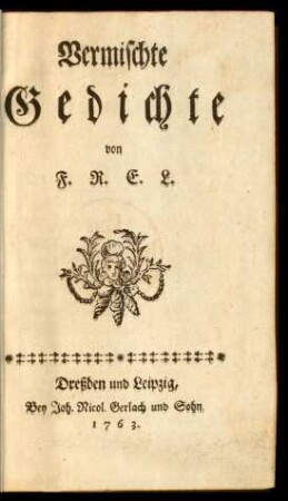 Vermischte Gedichte