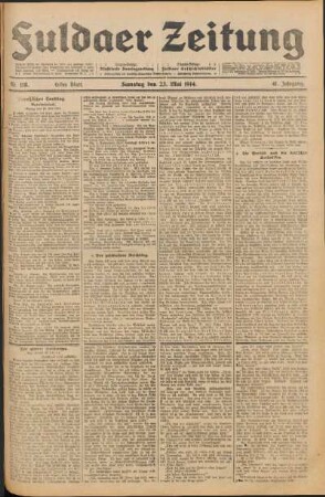 Ausgabe vom Samstag, den 23. Mai 1914.