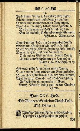 Das XXV. Lied. Die Wunder-Wercke bey Christi Todt.