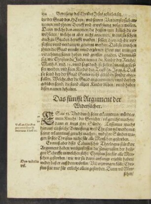 Ds fünfft Argument der Widersächer.