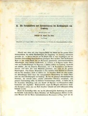 Die Foraminiferen und Entomostraceen des Kreidemergels von Lemberg : Mit 5 lithograph. Tafeln. (Aus d. naturw. Abhdlgn. hg. vor Haidinger. IV Bd. I Abthl.)