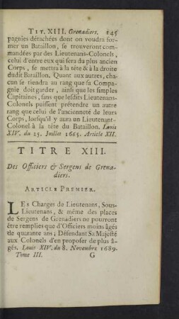 Titre XIII.