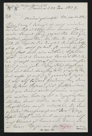 Brief an Elisabeth Gurlitt : 22.01.1859