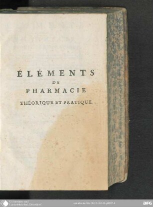 Eléments de Pharmacie théorique et pratique