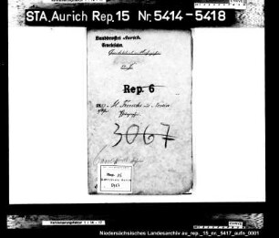Hausierkonzessionen für Einwohner aus Norden: H. Frerichs, Photograph