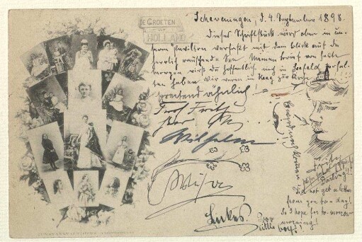 Eigenhändige Postkarte