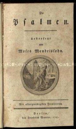 Die Psalmen, übersetzt von Moses Mendelssohn