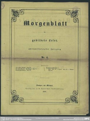 Morgenblatt für gebildete Leser