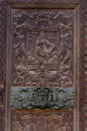 Frankreich. Haute Normandie. Seine Maritime. Rouen. Eglise Saint Maclou. Alte Holzruer