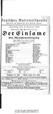 Der Einsame Ein Menschenuntergang