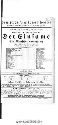 Der Einsame Ein Menschenuntergang
