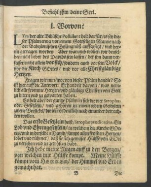 1. Wovon [handelt dieser Psalm]?