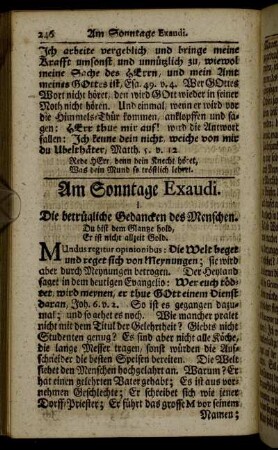 Am Sonntage Exaudi - Am Fest-Tage Trinitatis