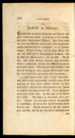 33. Friederike an Albertinen.