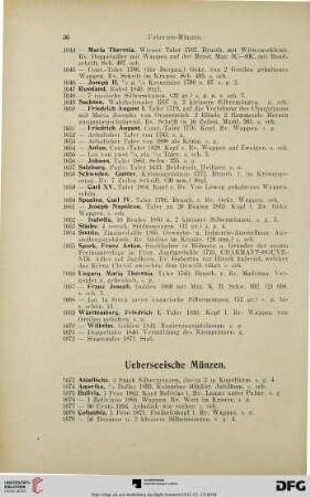 Ueberseeische Münzen (Nr. 1073-1093)