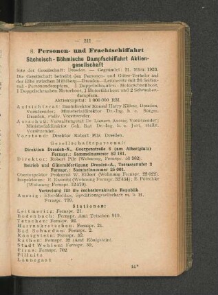 Sächsisch-Böhmische Dampfschiffahrt Aktien-gesellschaft