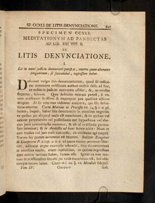841-848, Sp. 241. De Litis denuntiatione