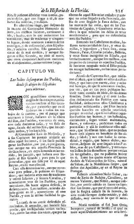 Cap. 7. Los Indios desamparan dos Pueblos, donde se alojan los Españoles para invernar
