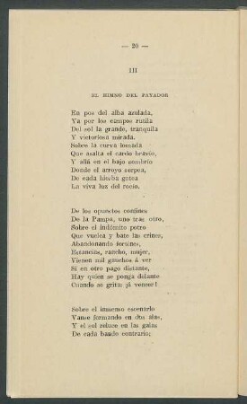 III El himno del payador