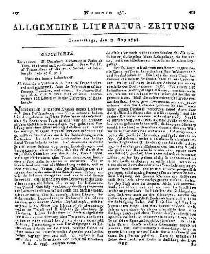 [Sammelrezension des engl. Romans "The Monk" v. M. G. Lewis und seiner dt. Übersetzung] Rezensiert werden: 1. Lewis, M. G.: The monk. Vol. 1-3. A romance. London: Bell 1797 2. Lewis, M. G.: Der Mönch. A. d. Engl. v. F. v. Oertel. Leipzig: Beygang 1797